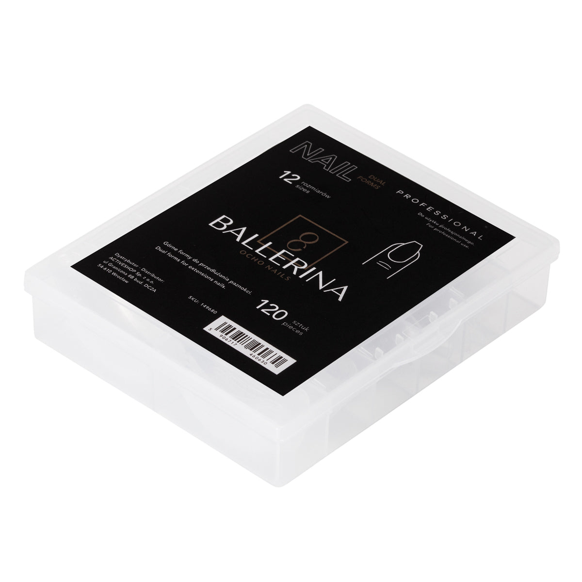 OCHO NAILS horní formy ballerina 120 ks.