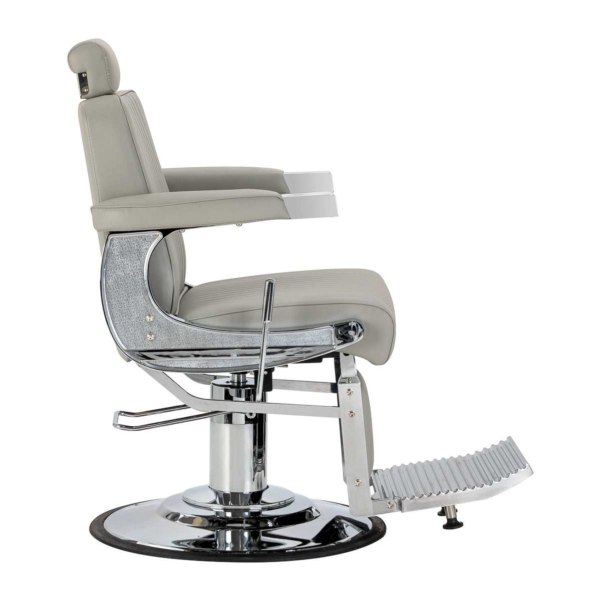 Gabbiano Visionerio barber chair grey chrome frame
