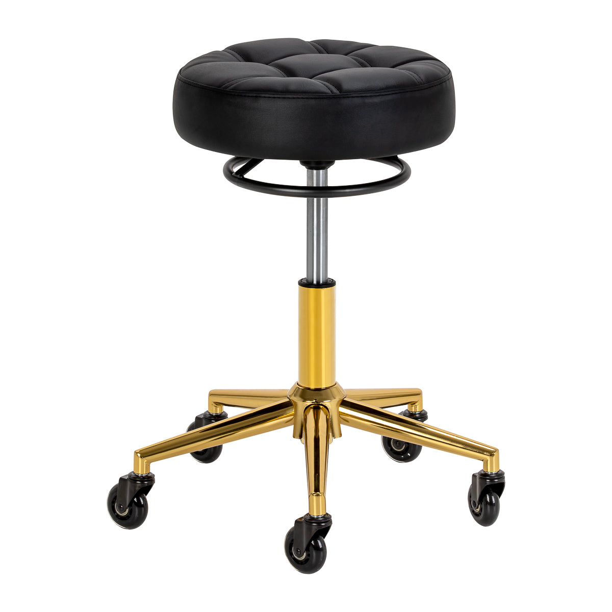The Gabbiano D054G hairdressing stool gold white