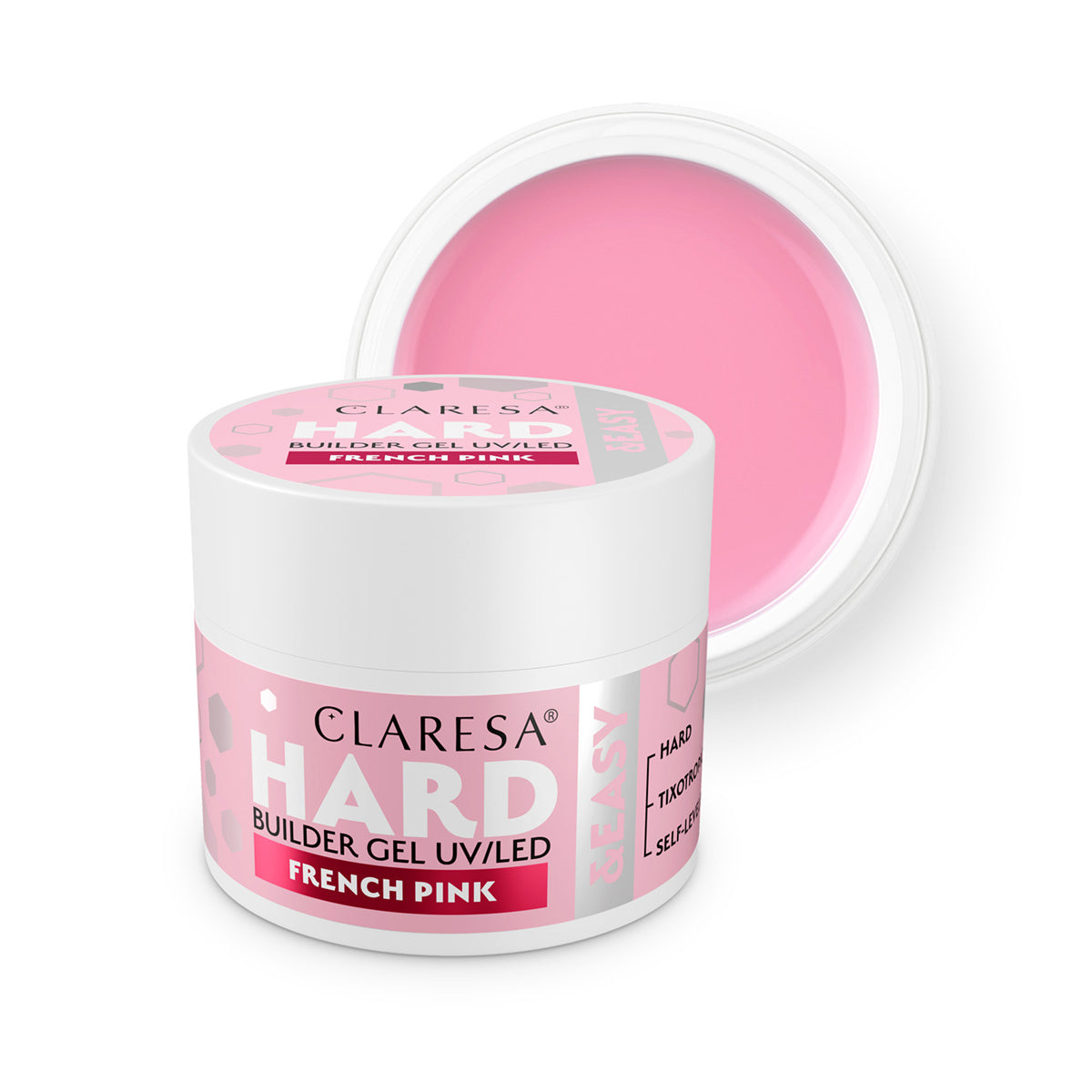 CLARESA STAVĚCÍ GEL HARD&EASY BUILDER GEL FRENCH PINK 45g