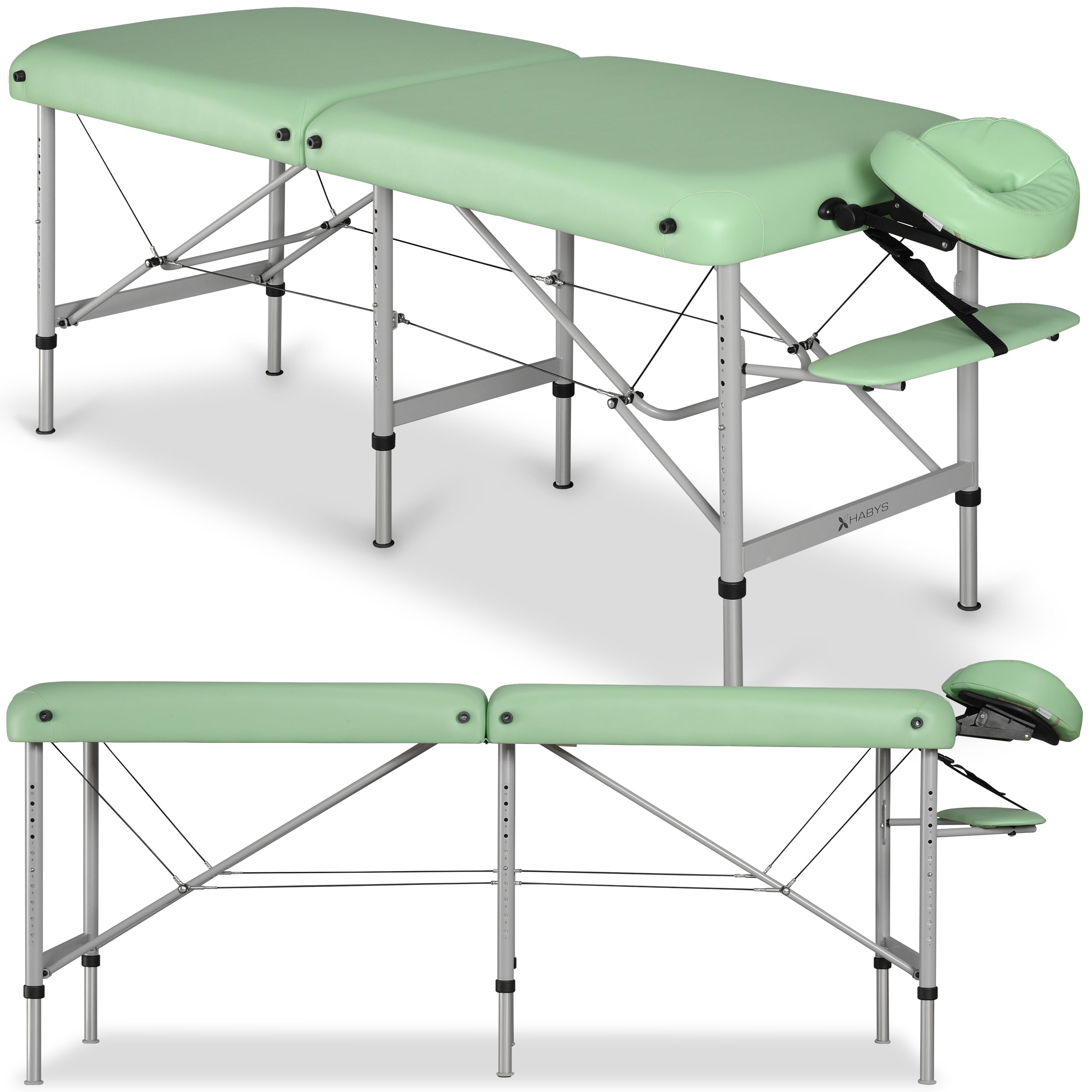 Massage Table Medmal Alu 70 Vinyl Flex K022 Green