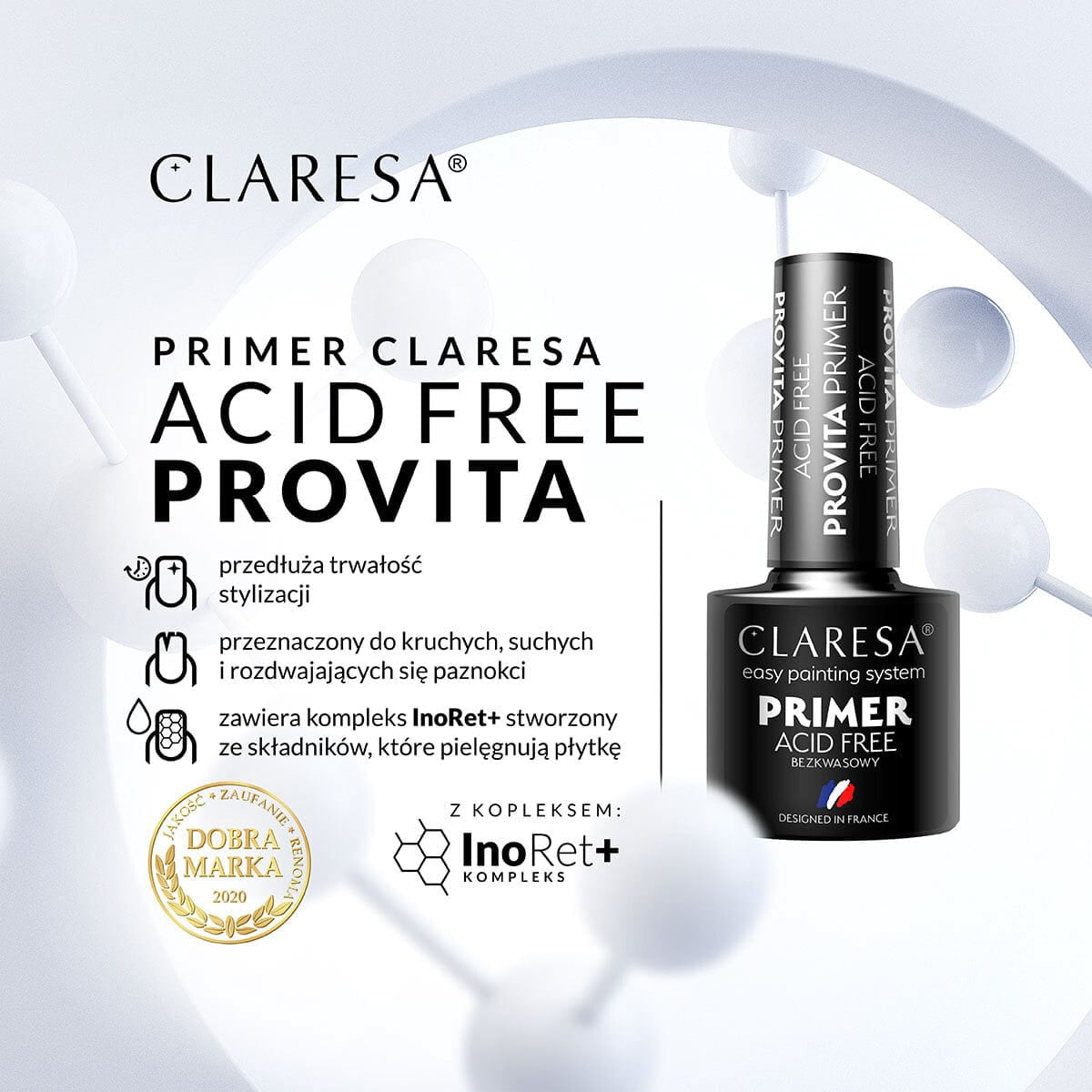 CLARESA Primer Bezkvasowy Acid Free Provita 5 g