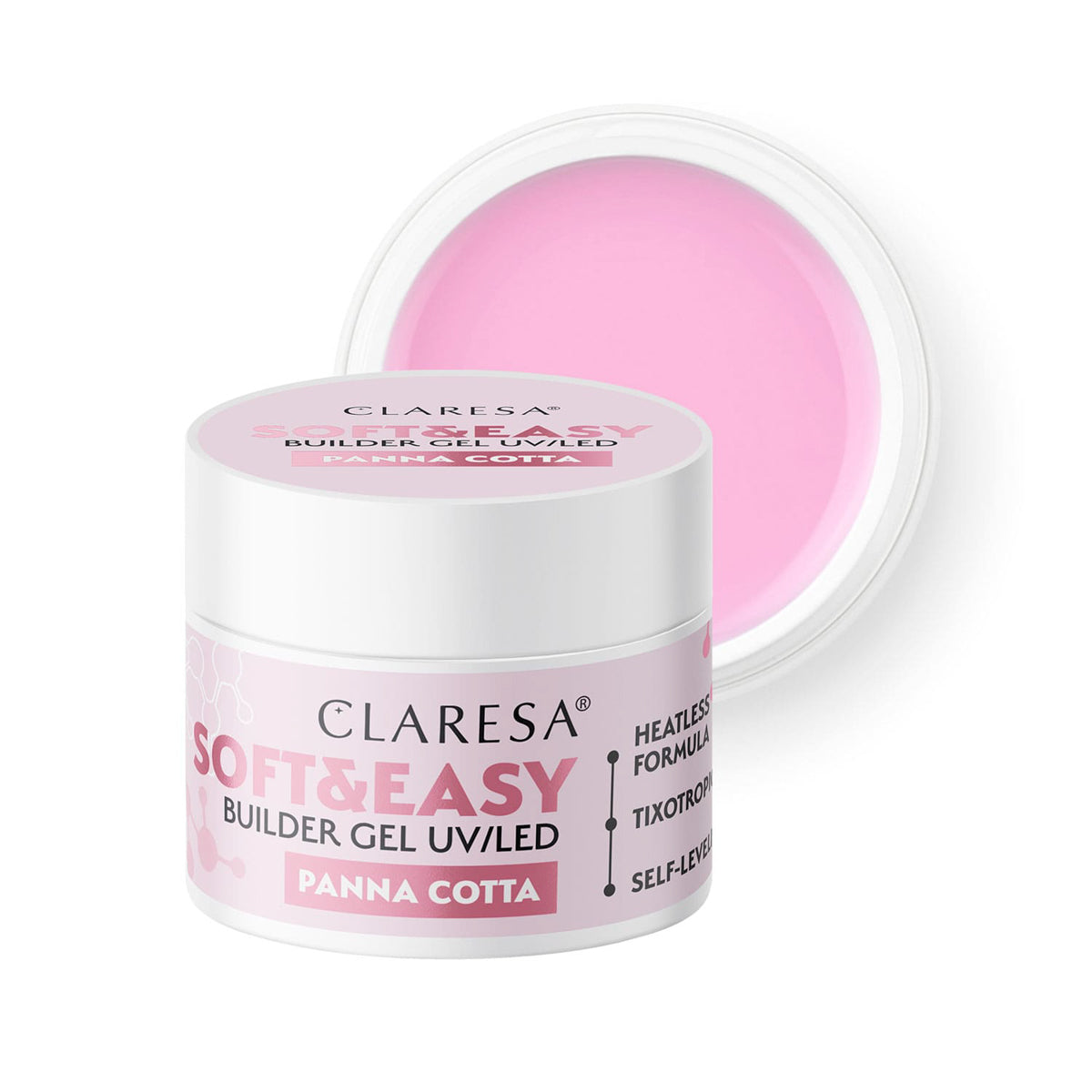 Claresa Soft&Easy stavební gel panna cotta 12g